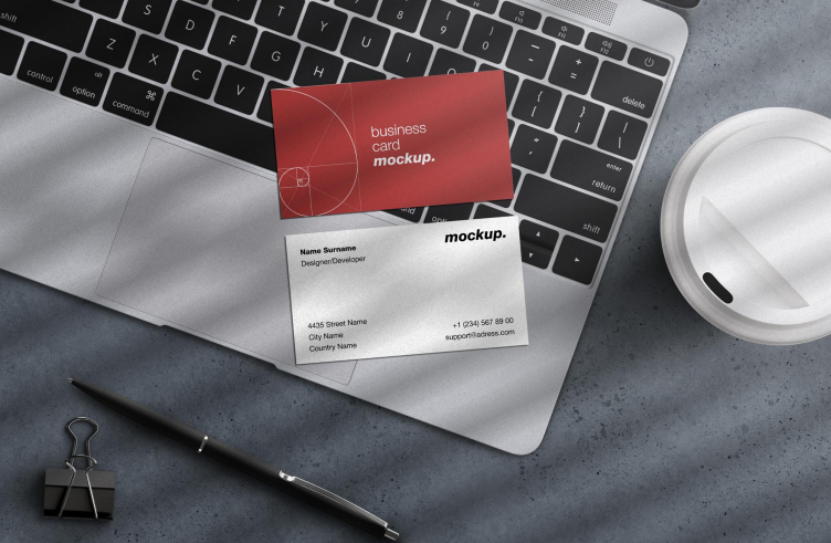 professional-stationery-business-cards-mockup-laptop-keyboard-office-stationery-arrangement_225210-827